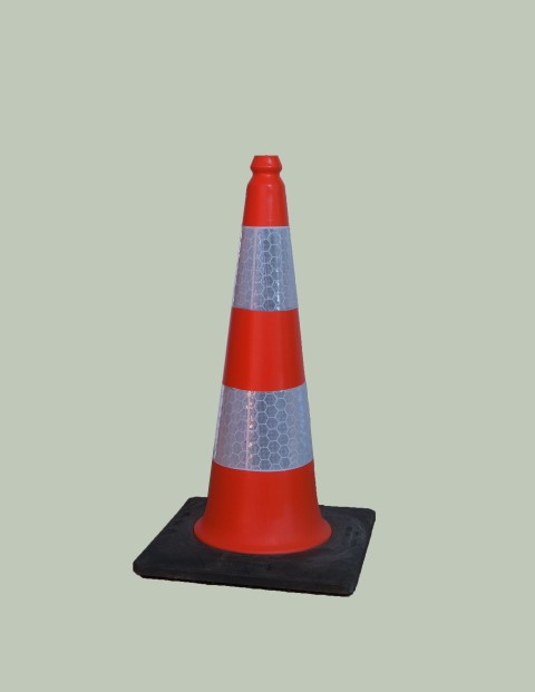 75cm two-pieces cone, SEMI-HEAVY, ORANGE PE